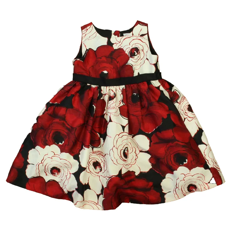 Gymboree Girls Red | White Floral Special Occasion Dress