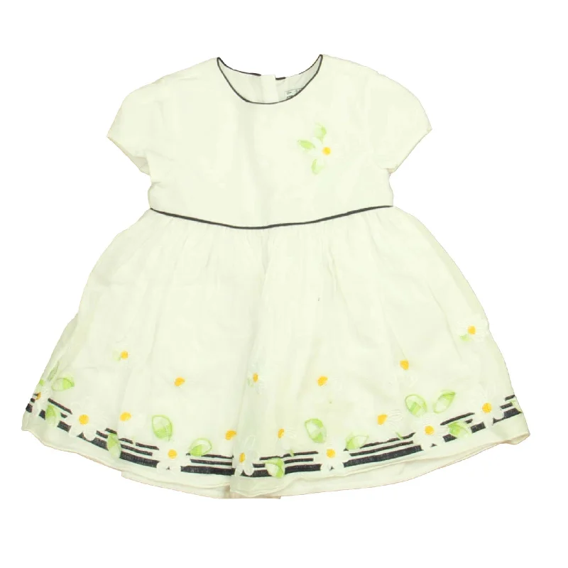 Mayoral Girls White | Navy | Yellow Floral Dress