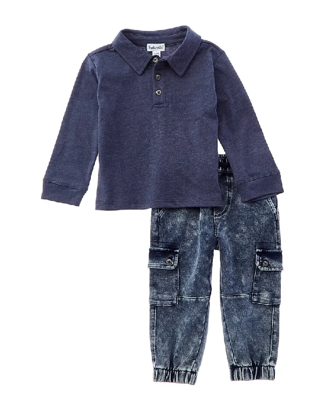 Splendid 2pc Polo & Cargo Pant Set