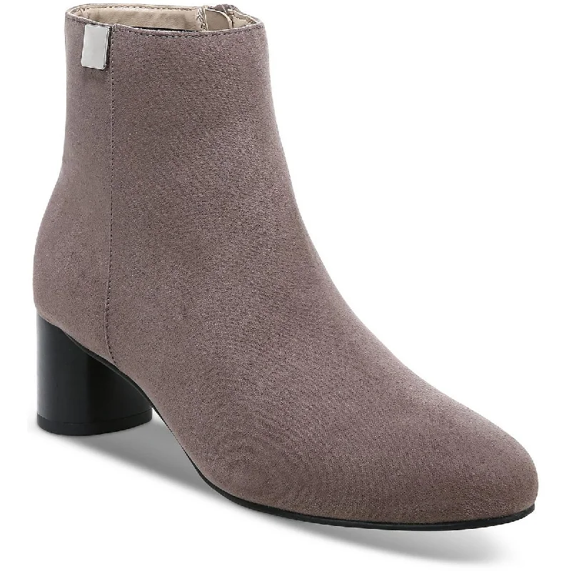 Alfani Womens Sylus Faux Suede Almond Toe Booties