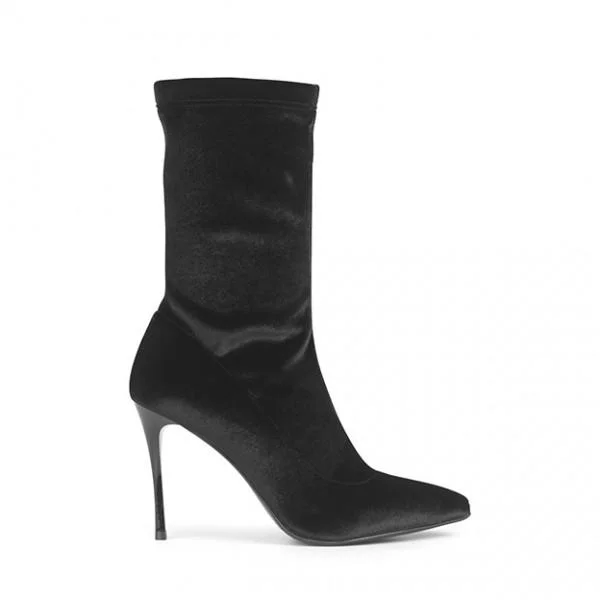 Nero Velour Boots