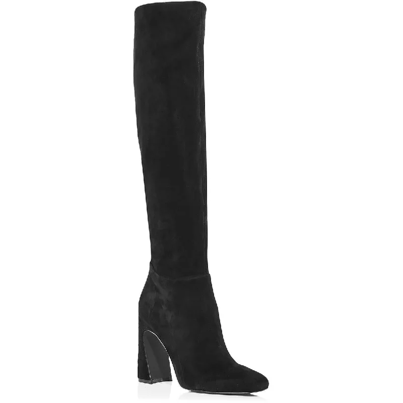 Aqua Womens Carie  Square Toe Leather Over-The-Knee Boots