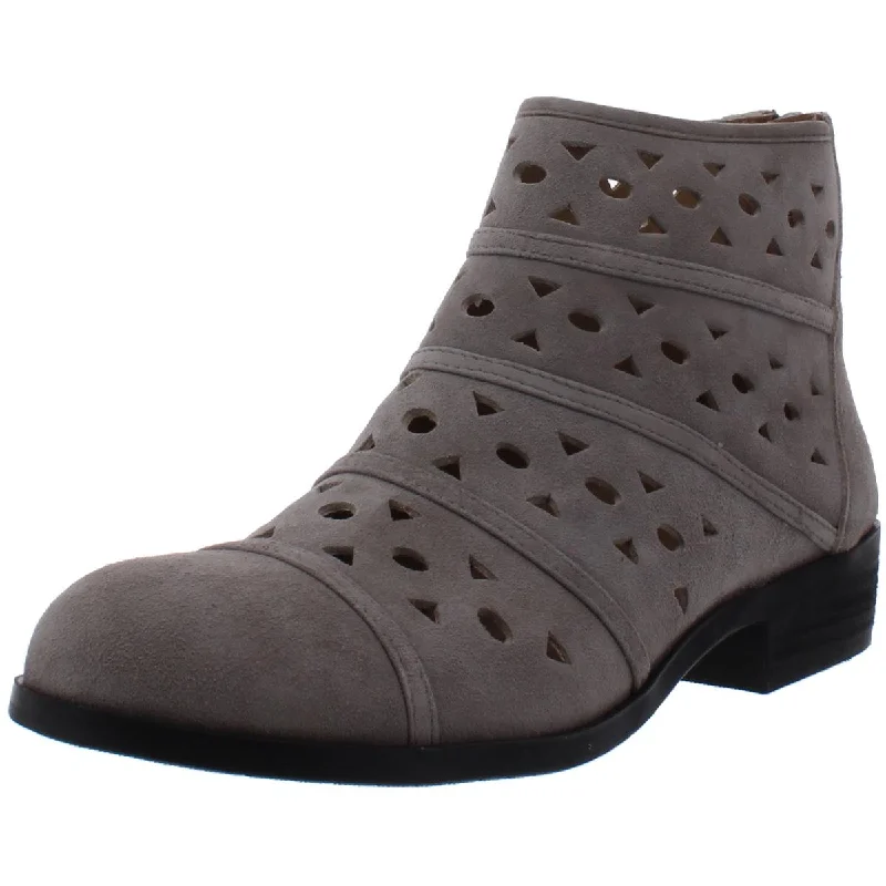 Array Womens Portland Suede Laser Cut Booties