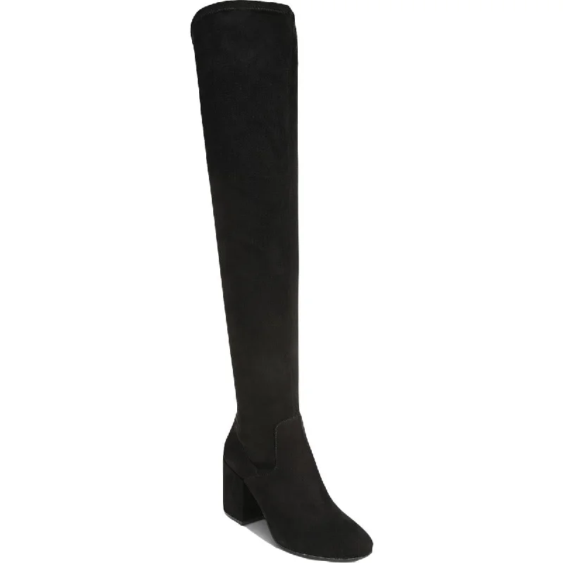 Bar III Womens Gabrie Faux Suede Block Heel Over-The-Knee Boots