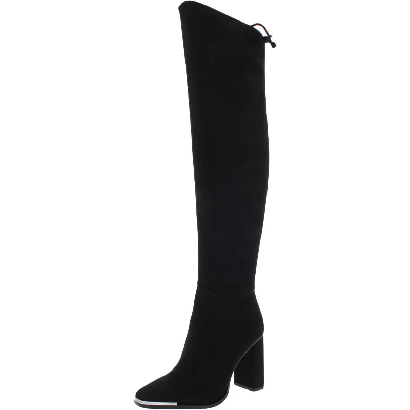 BCBGeneration Womens Abanna Microsuede Square Toe Over-The-Knee Boots