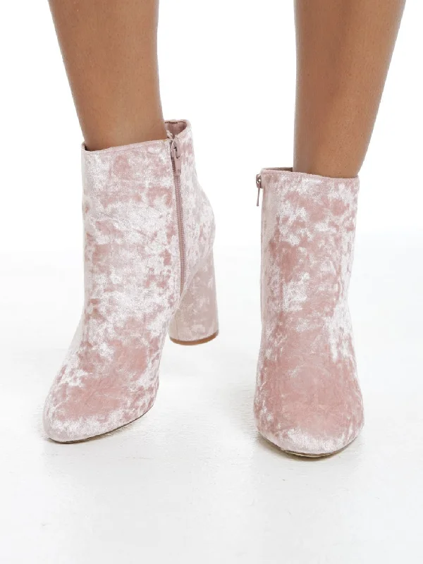 Blush Zadie Zipper Boots