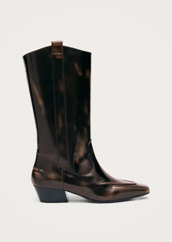 Chase Brushed Brown Leather Boots