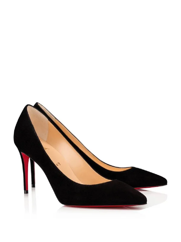 CHRISTIAN LOUBOUTIN Suede Black 85 Décolleté