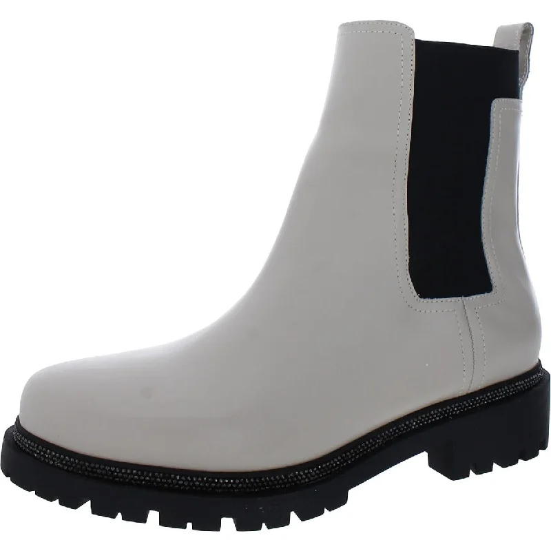 DKNY Womens Rick Leather Pull On Chelsea Boots