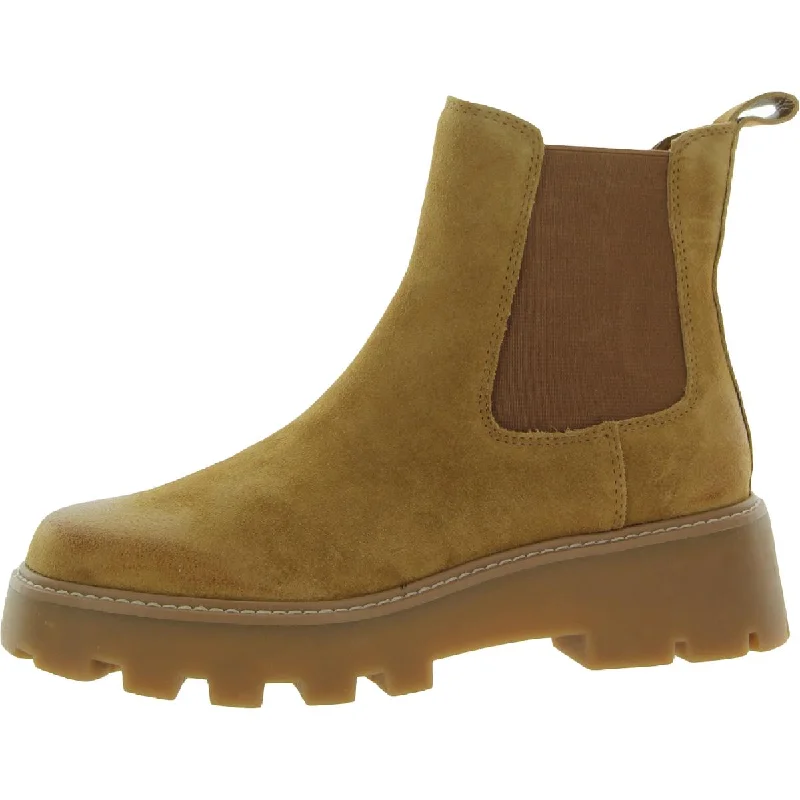 Dolce Vita Womens Johany Suede Lugged Sole Chelsea Boots