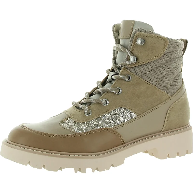 Dolce Vita Womens Pippa Glitter Lace Up Hiking Boots