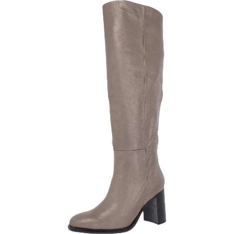 Free People Grayson Women's Leather Knee High Boots with Block Heel