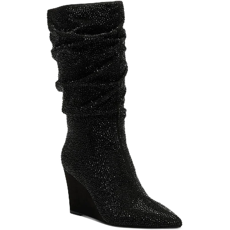 INC Womens FLORELLE Rhinestone Mid-Calf Boots