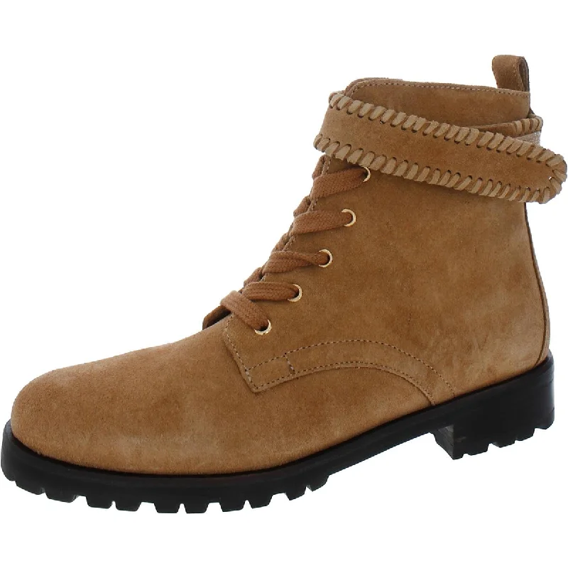 Jack Rogers Womens Suede Lace-Up Ankle Boots