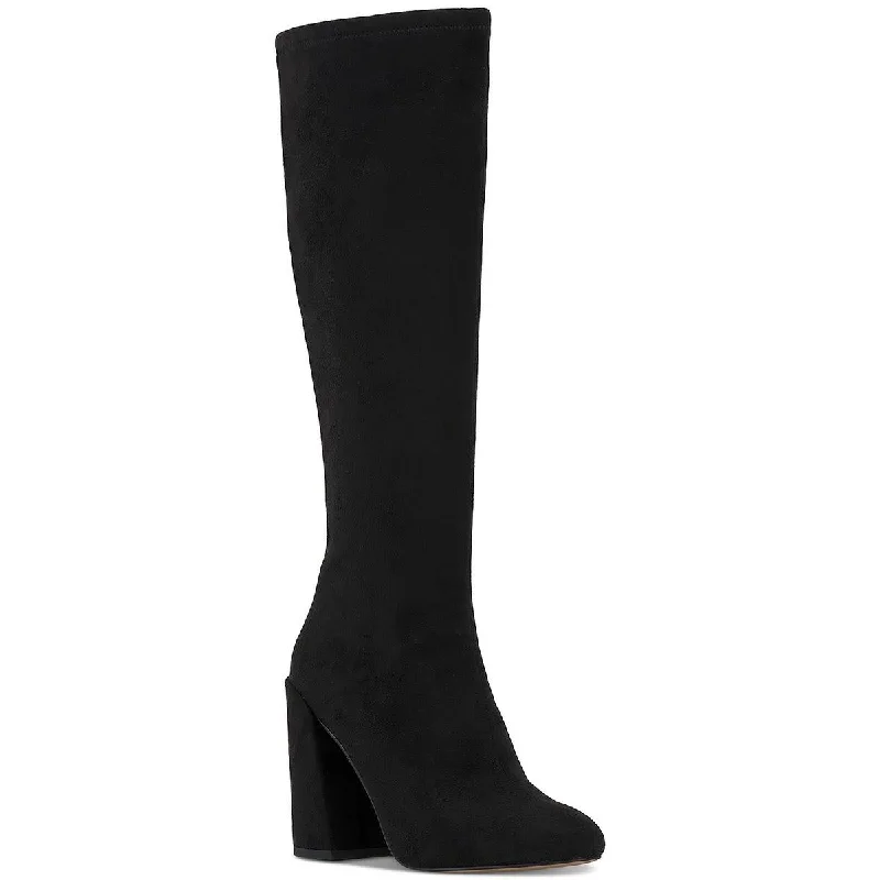 Jessica Simpson Womens Benni Faux Suede Almond Toe Mid-Calf Boots