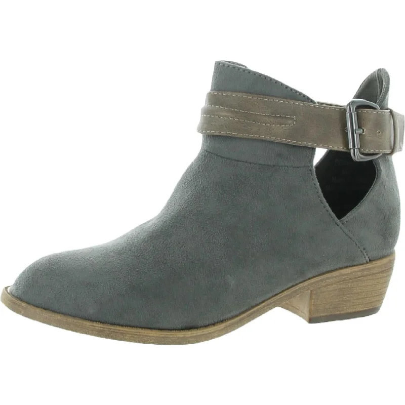 Journee Collection Womens Faux Suede Round Toe Ankle Boots