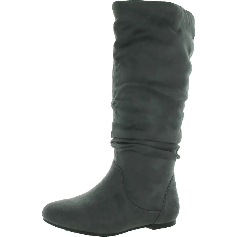 Journee Collection Womens Faux Suede Slouchy Mid-Calf Boots