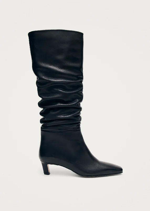 Kalila Black Leather Boots