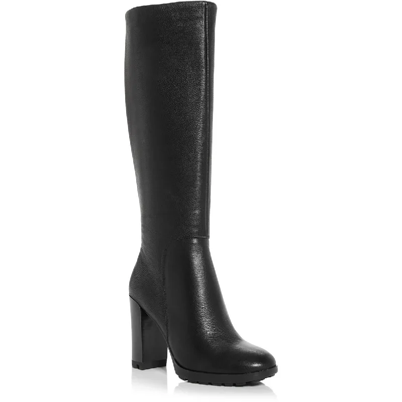 Kenneth Cole New York Womens Justin 2.0 Zipper Heels Knee-High Boots