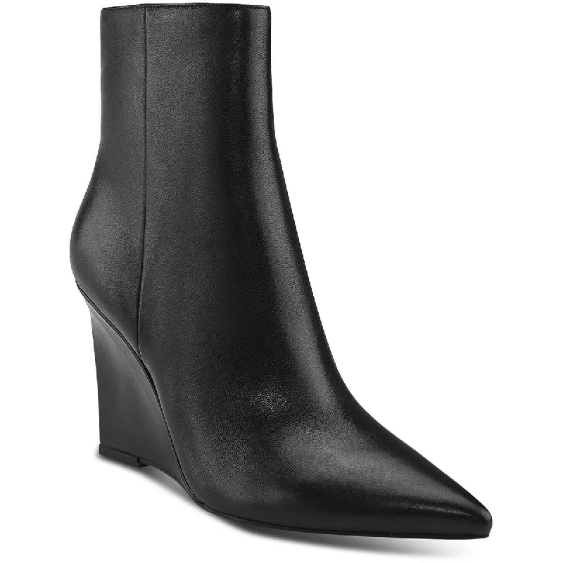 Marc Fisher LTD Womens Dayna Leather Wedge Boots