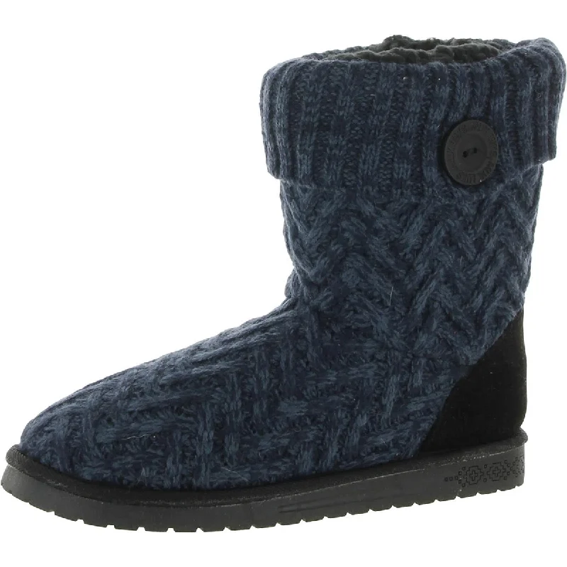 Muk Luks Womens Janet Knit Water Ressitant Mid-Calf Boots