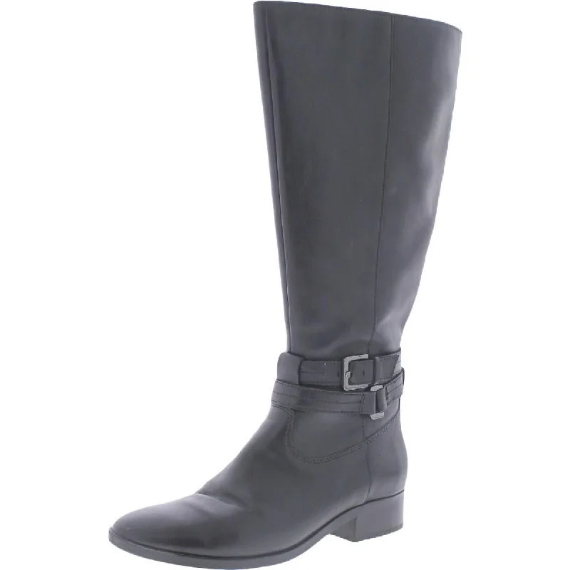 Naturalizer Womens REID Leather Wide Calf Knee-High Boots