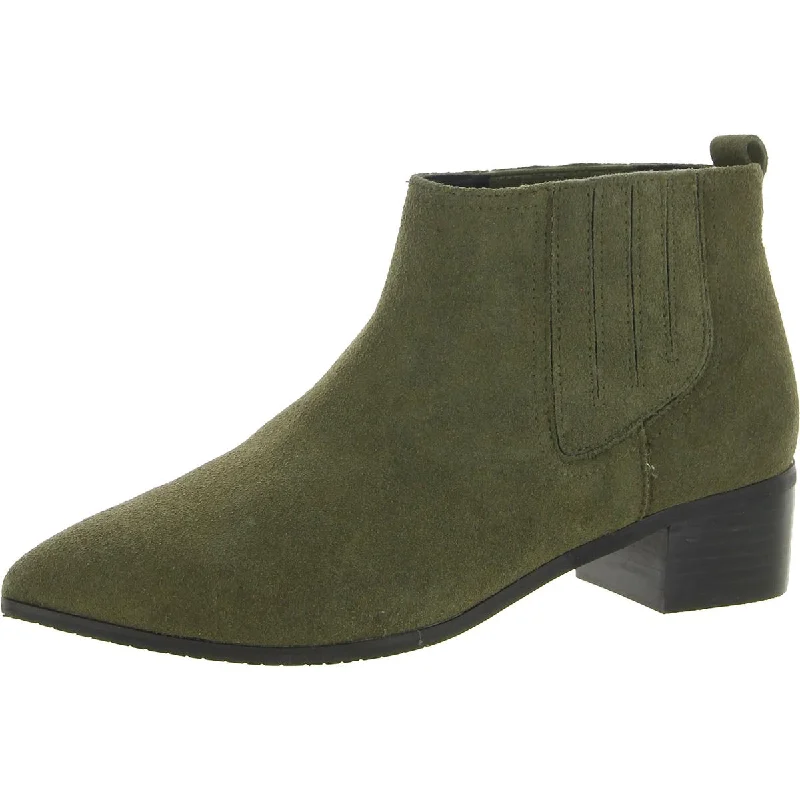 NYDJ Womens Gillan Suede Pointed Toe Chelsea Boots