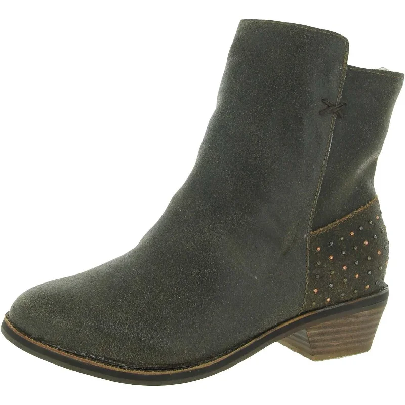 Reef Womens Adora Leather Zipper Ankle Boots