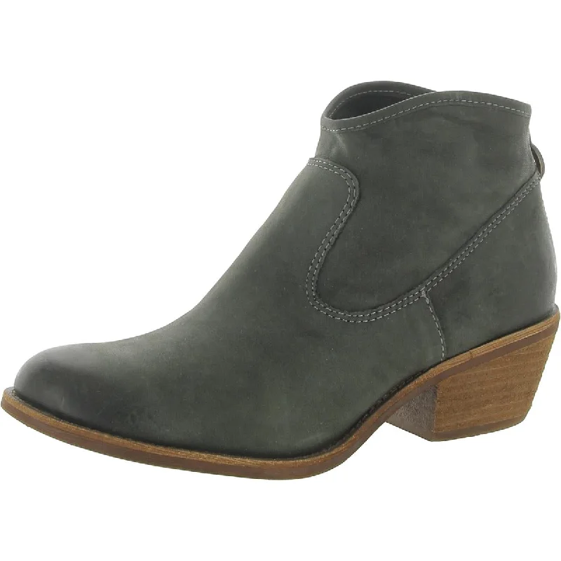 Sofft Womens Leather Stacked Ankle Boots