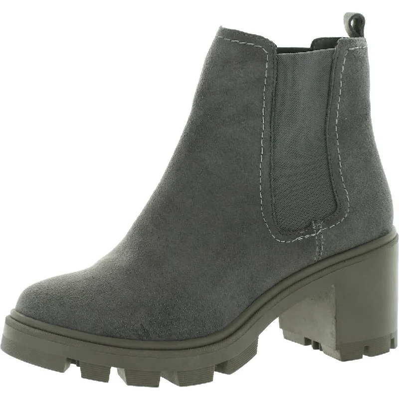 Splendid Women's Melisa Suede Lug Sole Chunky Block Heeled Chelsea Boots