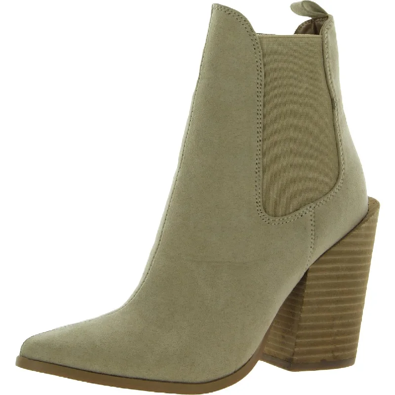 Steve Madden Womens Enjoy Padded Insole Pointed Toe Booties