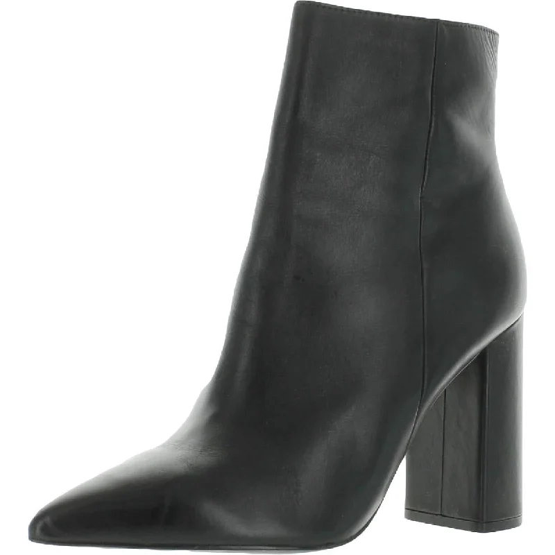 Steve Madden Womens Noticed Leather Pointed Toe Mid-Calf Boots