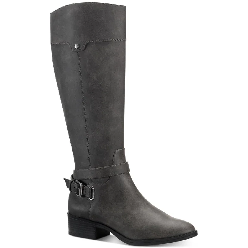 Style & Co. Womens Bennon Zipper Block Heel Knee-High Boots