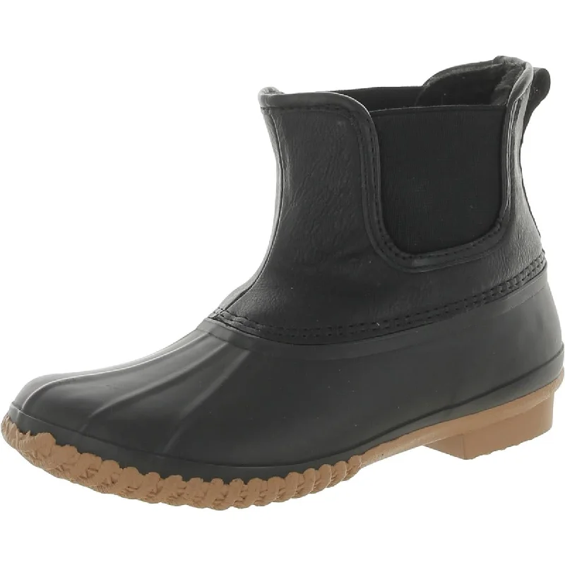 Style & Co. Womens Faux Leather Chelsea Rain Boots