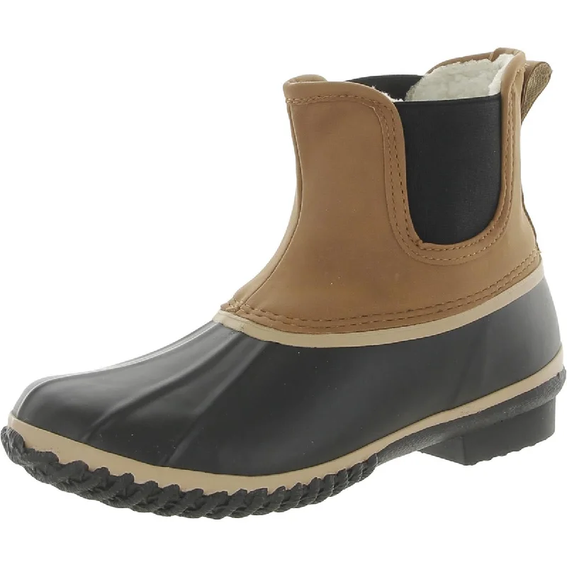 Style & Co. Womens Faux Leather Outdoor Rain Boots