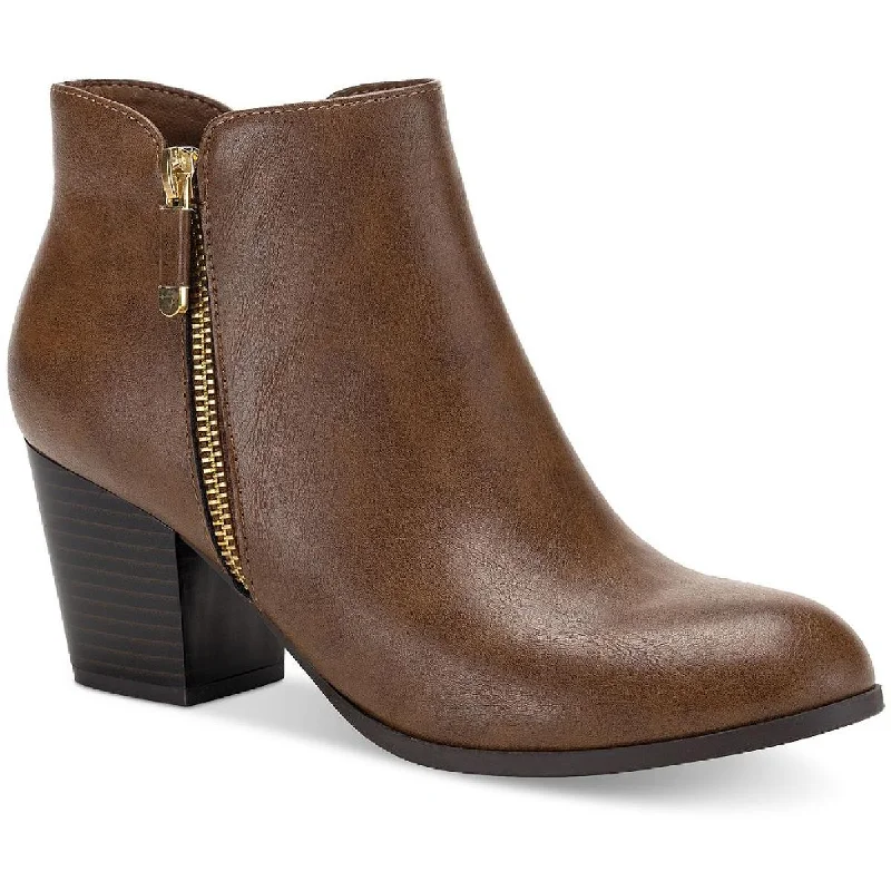 Style & Co. Womens Masrinaa Double Zipper Ankle Booties