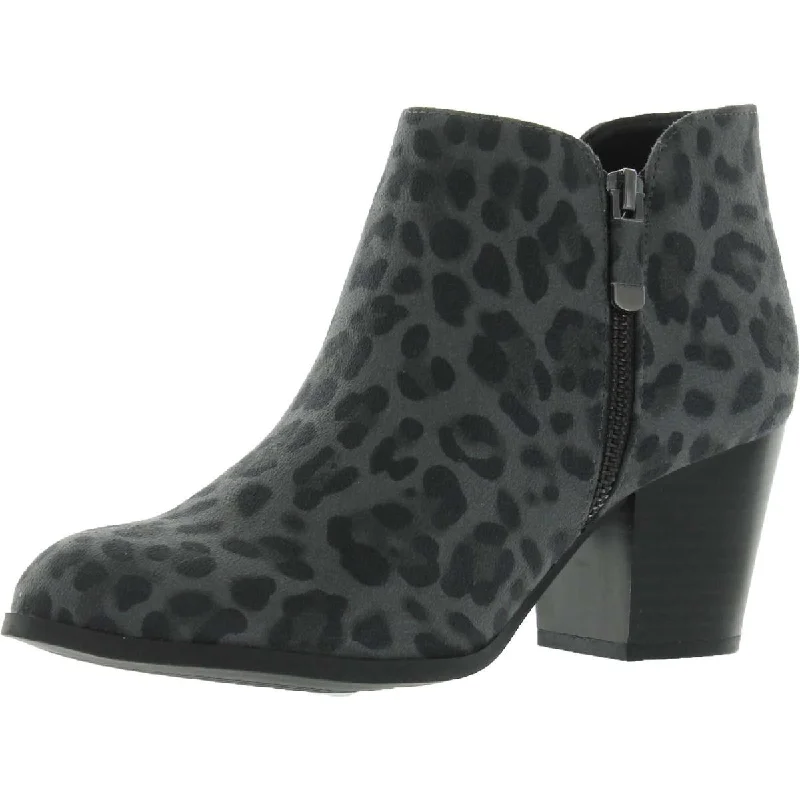 Grey Leopard Microsuede