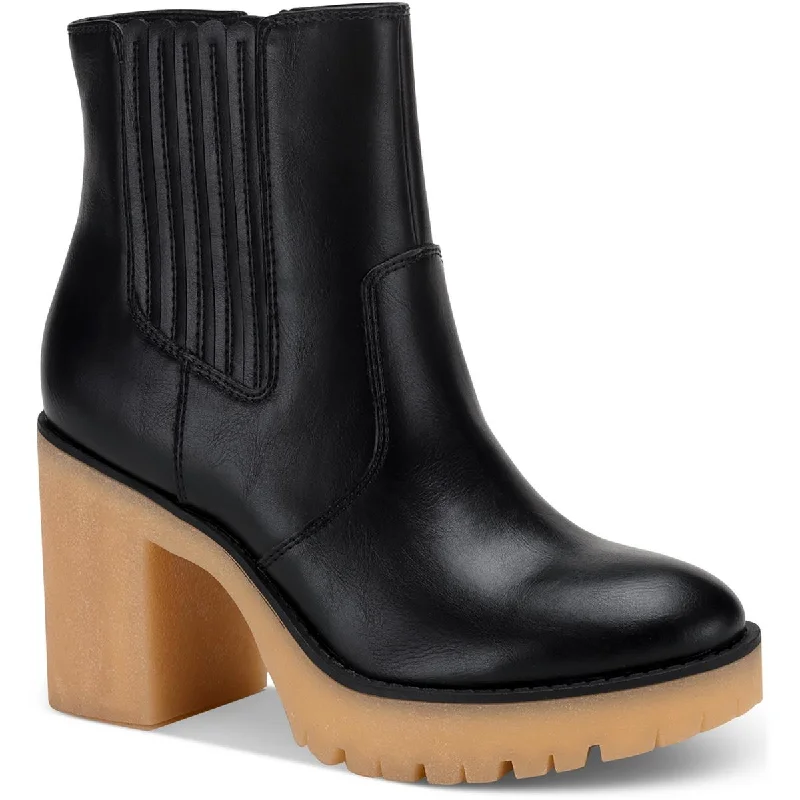 Sun + Stone Womens Lennii  Faux Leather Platform Ankle Boots