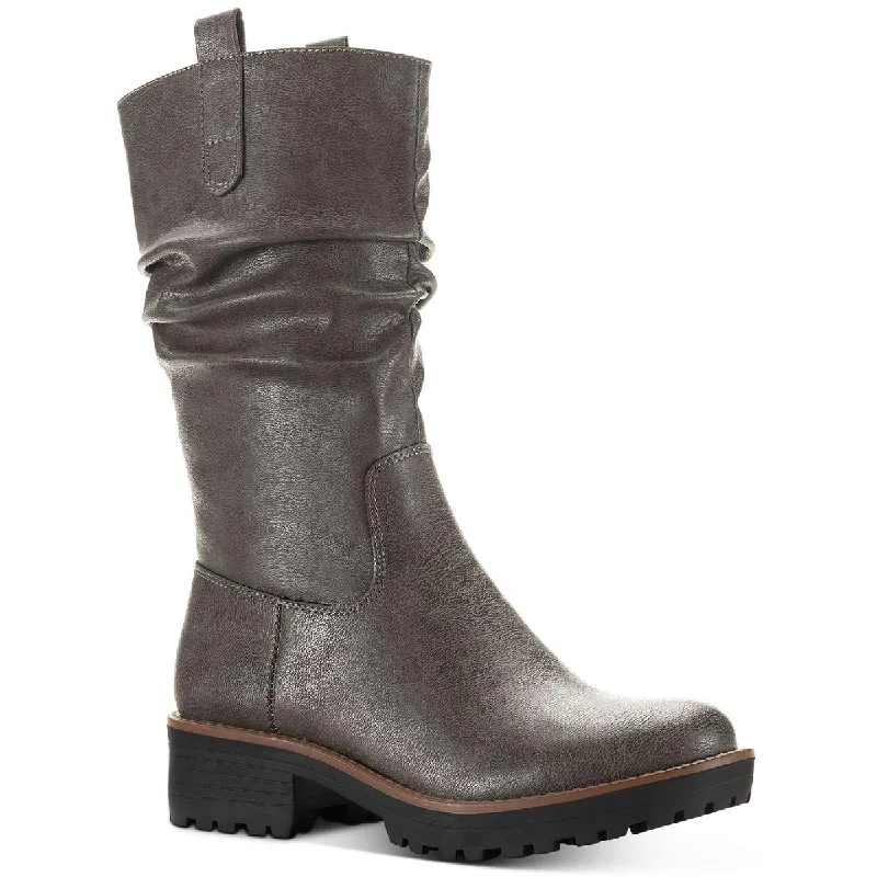 Sun + Stone Womens Nelliee Zipper Mid-Calf Boots