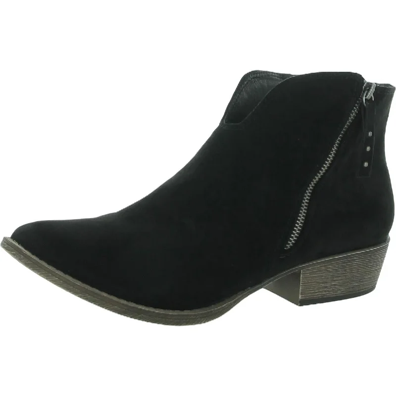 Very G Womens Divine  Faux Suede Block Heel Ankle Boots