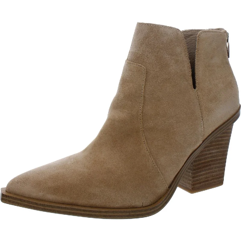 Vince Camuto Womens Gwelona Suede Pointed Toe Ankle Boots