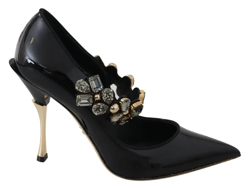 Dolce & Gabbana Elegant  Leather Crystal Women's Pumps