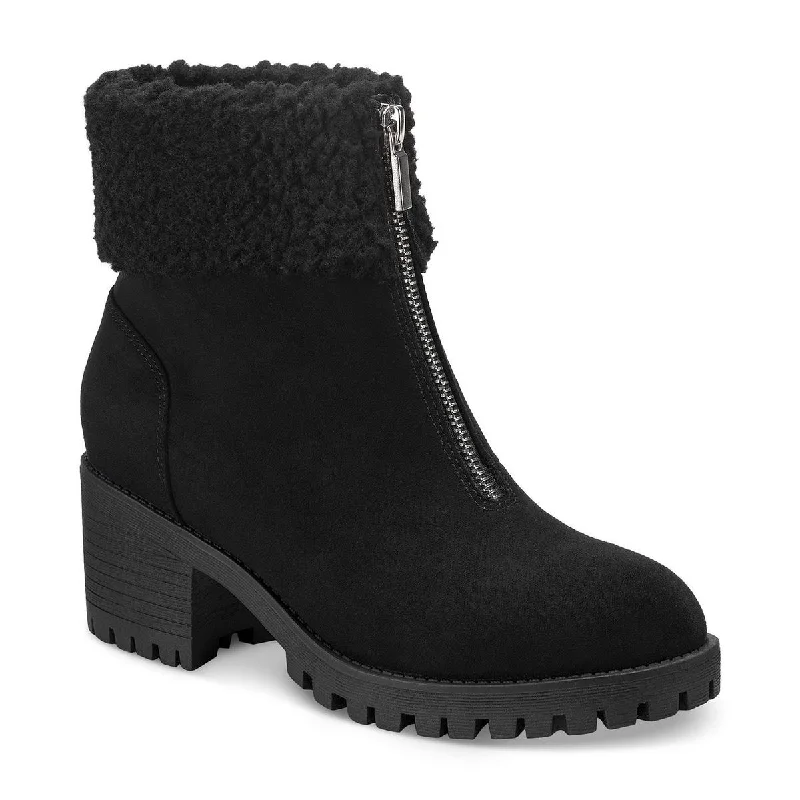 Style & Co. Womens Biancaa Faux Suede Lug Sole Booties