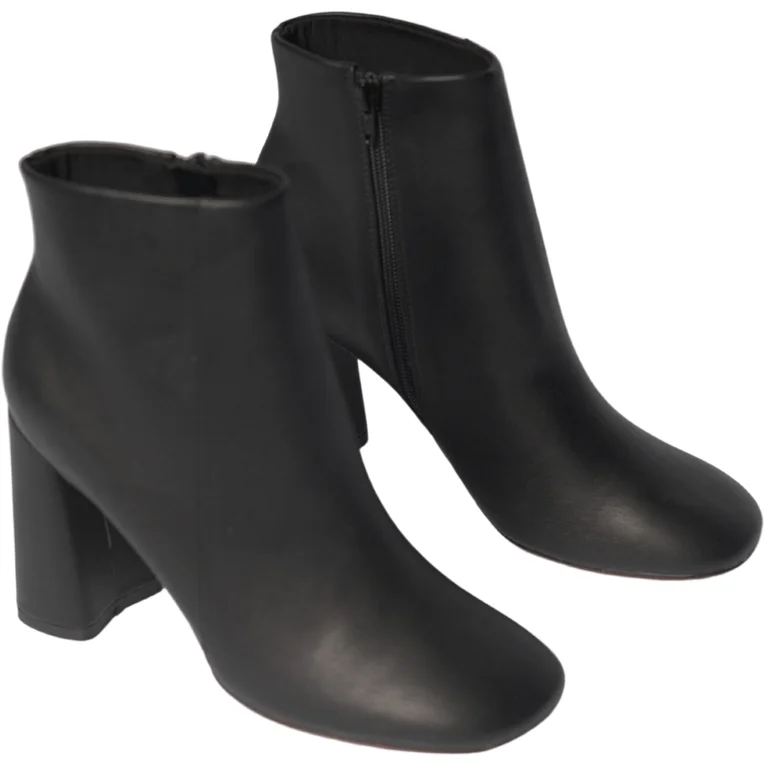 Topshop Women's Scoop Toe Heeled Ankle Boots - Black