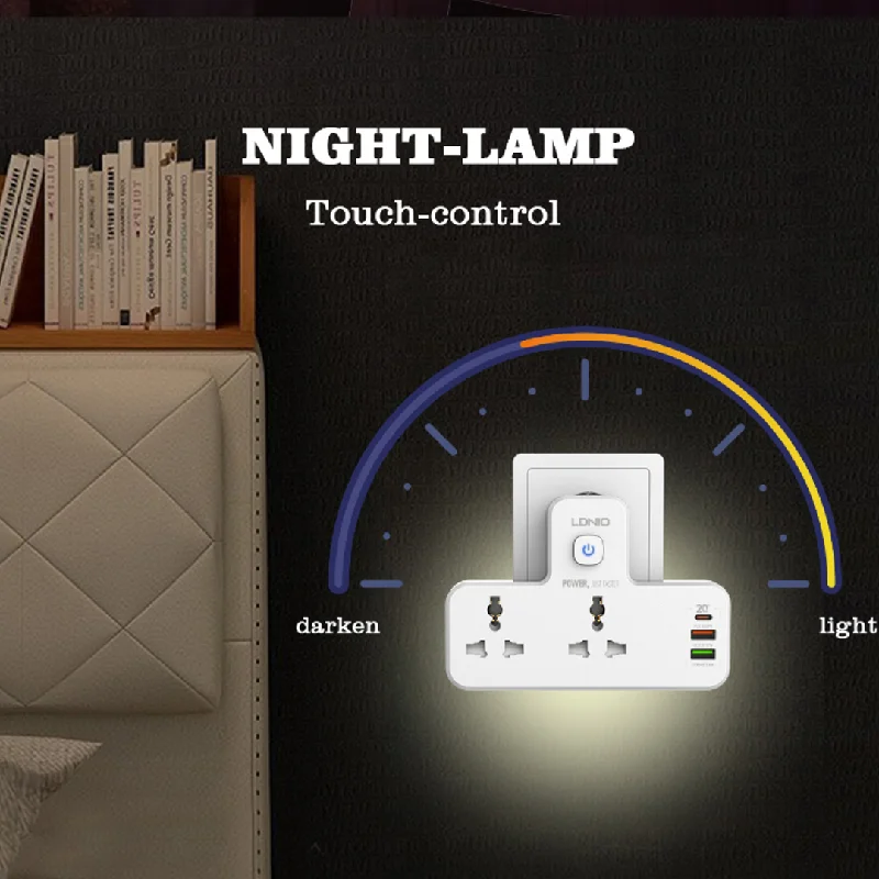 LDNIO - Universal Power Socket With Night Lamp