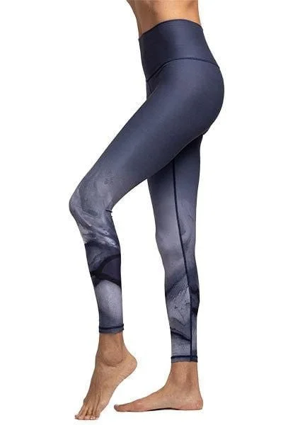 Cora Wispy Waves 7/8 Legging, Liquid Blue (Sol and Mane)