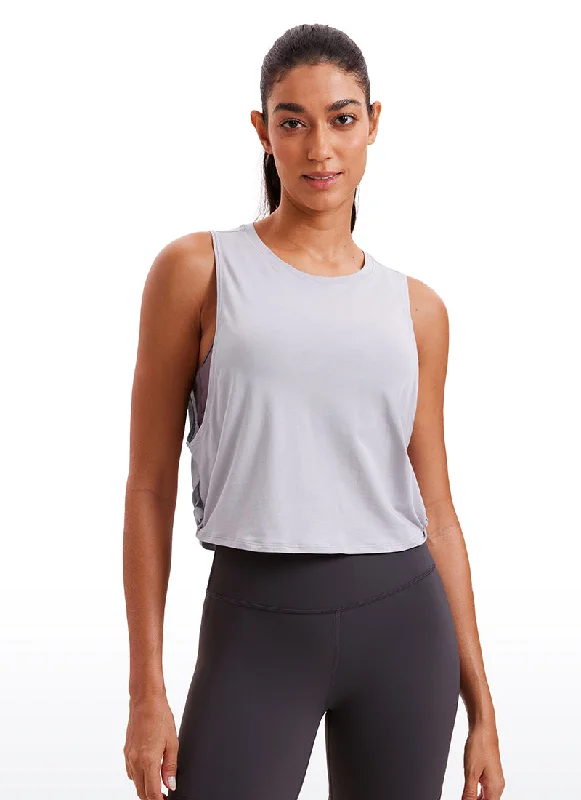 Pima Cotton Crop Tank Deep Armhole