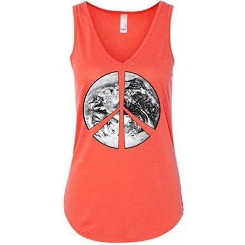 Ladies Peace Earth Flowy Tank Top