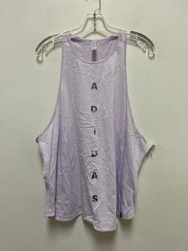 Athletic Tank Top By Adidas In Purple, Size: 2x