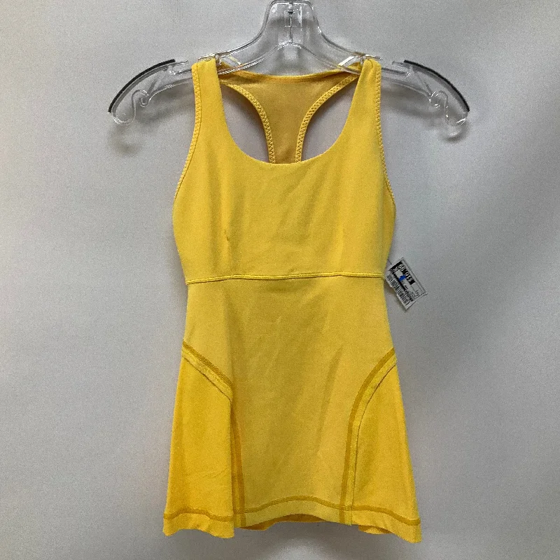 Athletic Tank Top By Lululemon In Yellow, Size: 4